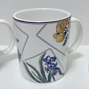 Tiffany Botanical 4piece Porcelain Mugs